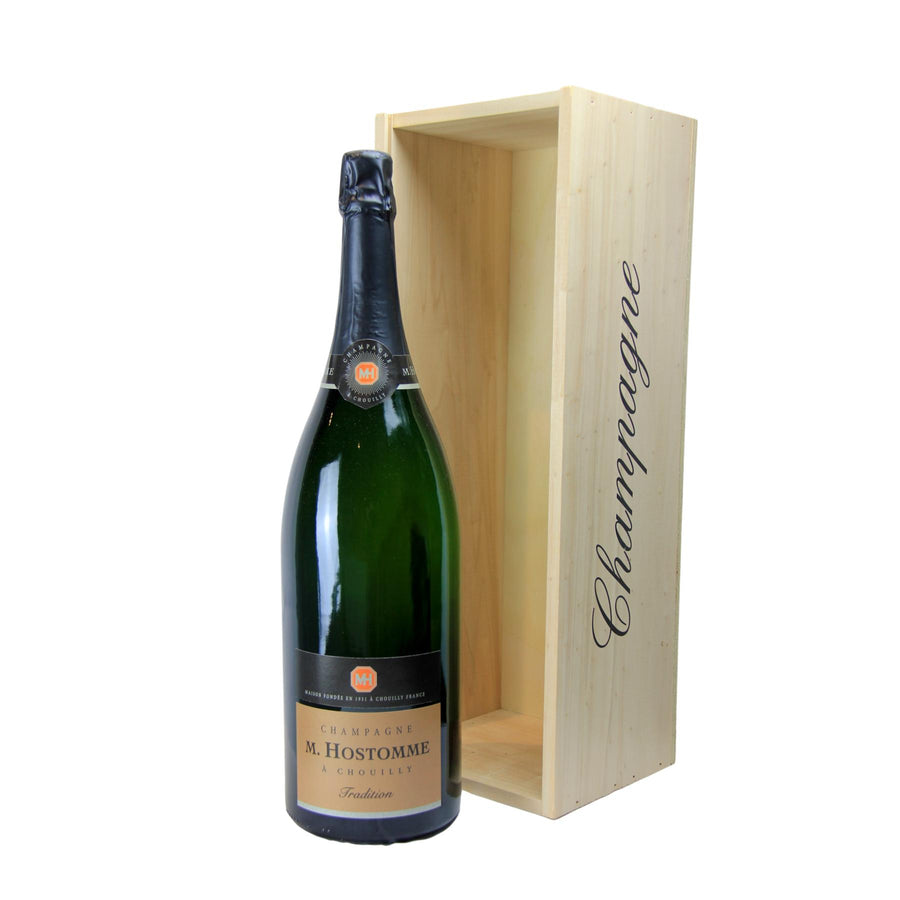 M. Hostomme Champagne, Grand Cru, blanc de blancs 6 Liter in kist, brut, Épernay, Frankrijk